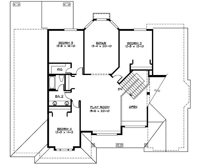 Upper/Second Floor Plan: 88-521