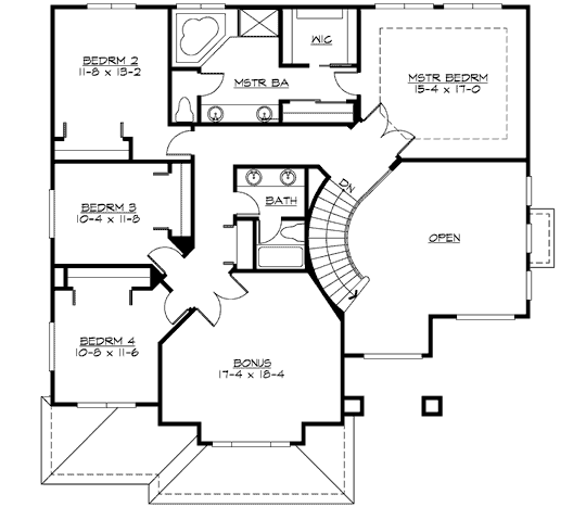 Upper/Second Floor Plan: 88-523