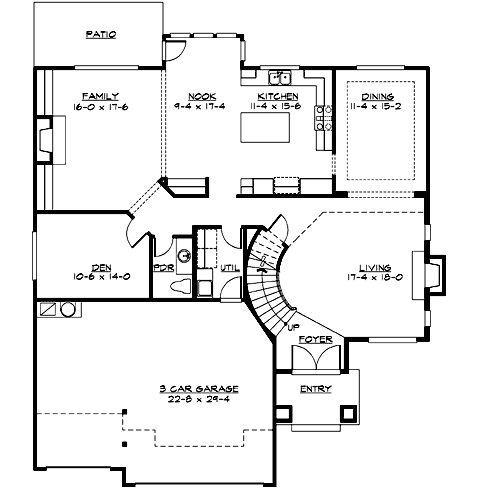 Main Floor Plan: 88-524