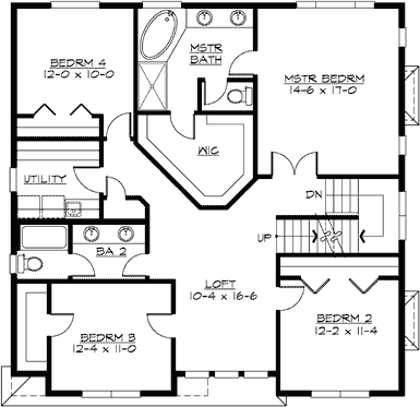 Upper/Second Floor Plan: 88-528