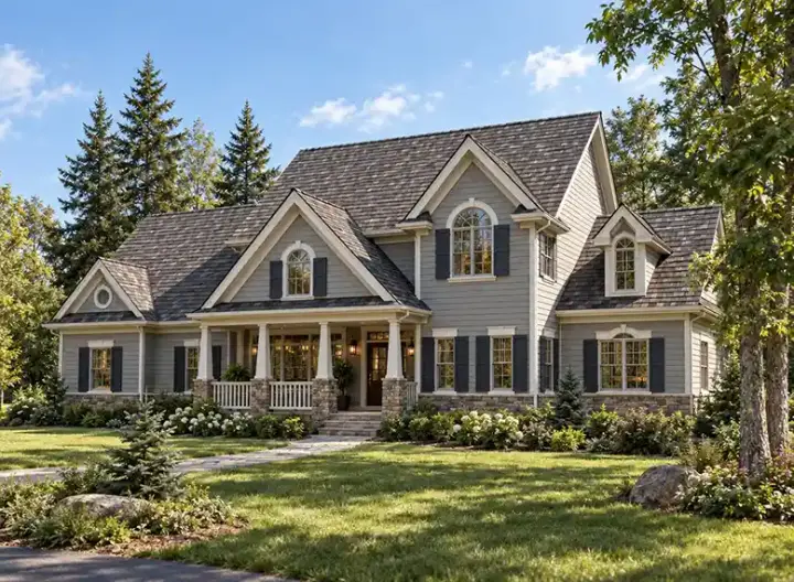 Farmhouse house plans 88-529 - front exterior, 3,068 sq ft, 4 bed, 3 bath house plans | Monster House Plans