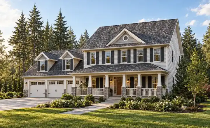Farmhouse house plans 88-530 - front exterior, 3,080 sq ft, 4 bed, 2 bath house plans | Monster House Plans