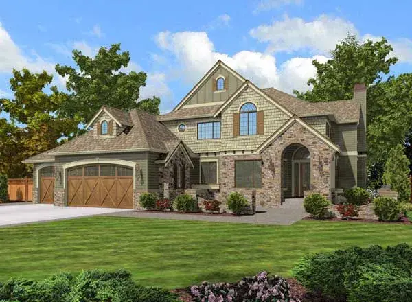 Traditional house plans 88-533 - front exterior, 3,100 sq ft, 4 bed, 3 bath house plans | Monster House Plans