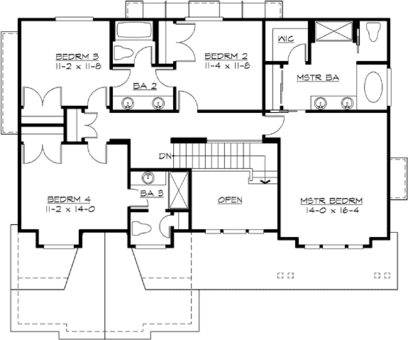 Upper/Second Floor Plan:88-542