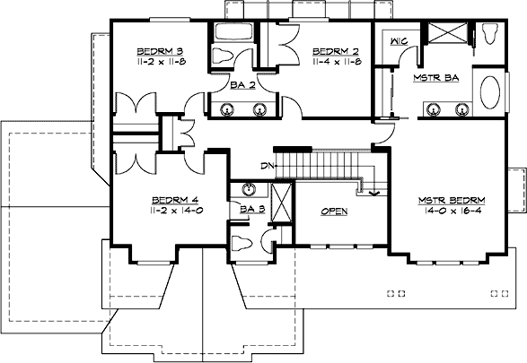 Upper/Second Floor Plan: 88-543