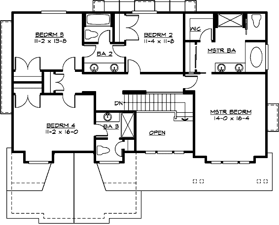 Upper/Second Floor Plan: 88-544