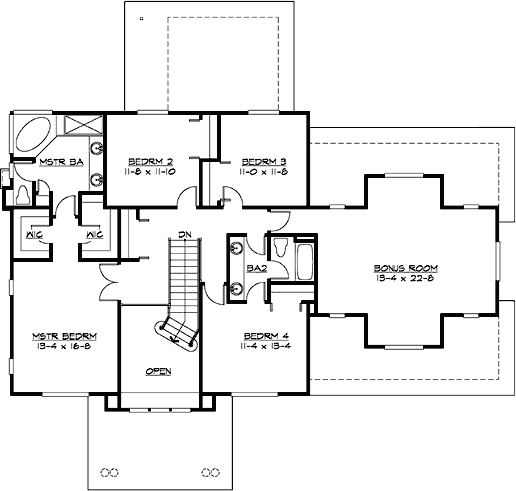 Upper/Second Floor Plan: 88-551