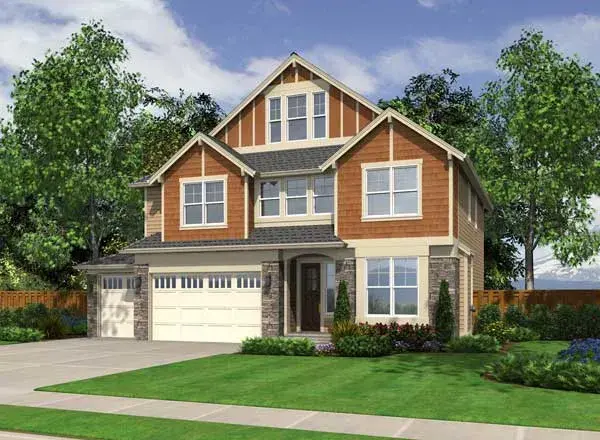 Craftsman house plans 88-557 - front exterior, 3,202 sq ft, 5 bed, 3 bath house plans | Monster House Plans