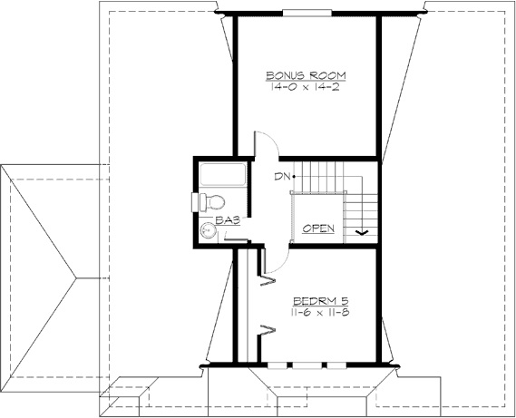 Upper/Second Floor Plan 88-557