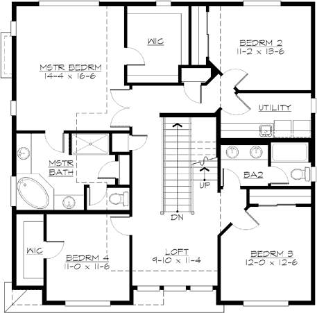Upper/Second Floor Plan: 88-557