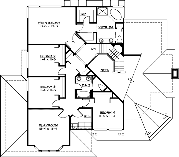 Upper/Second Floor Plan: 88-564