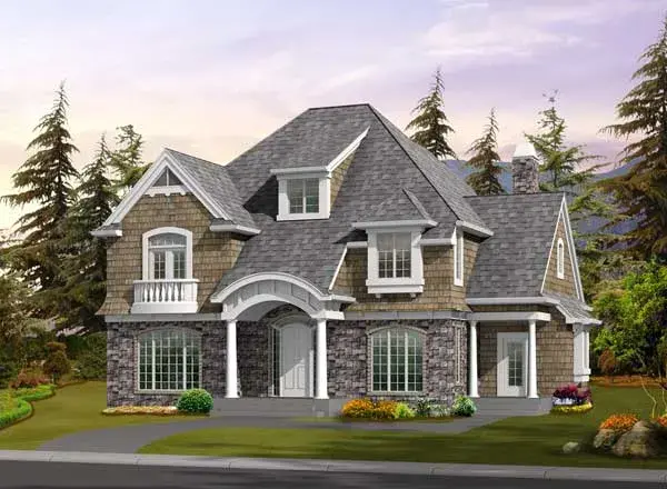 Hampton house plans 88-566 - front exterior, 3,245 sq ft, 4 bed, 3 bath house plans | Monster House Plans