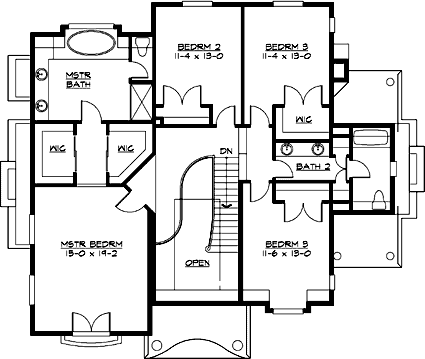 Upper/Second Floor Plan: 88-567