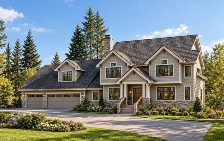 Country house plans 88-568 - front exterior, 3,260 sq ft, 4 bed, 2 bath house plans | Monster House Plans