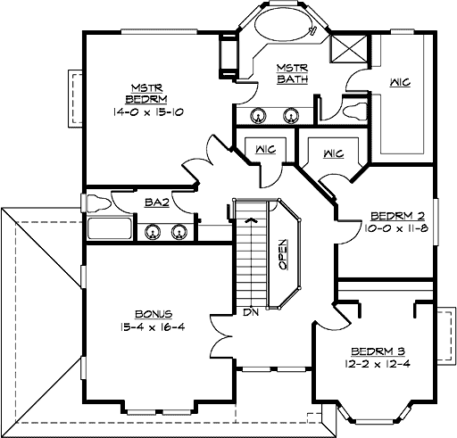 Upper/Second Floor Plan: 88-570