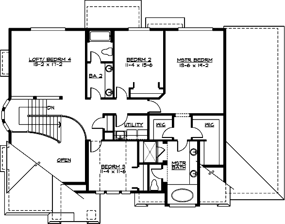 Upper/Second Floor Plan: 88-571