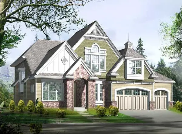 Hampton house plans 88-572 - front exterior, 4,503 sq ft, 5 bed, 5 bath house plans | Monster House Plans