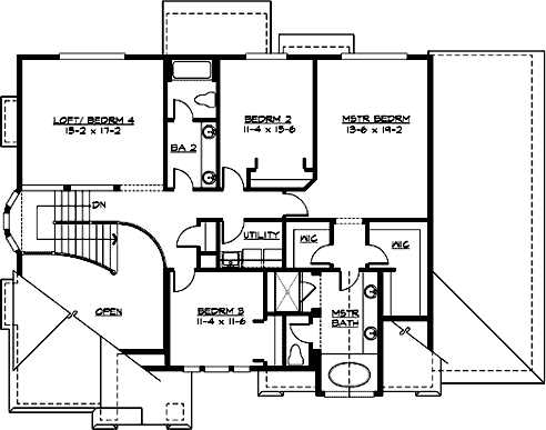 Upper/Second Floor Plan: 88-572