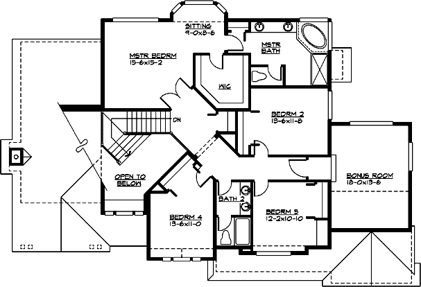 Upper/Second Floor Plan: 88-576