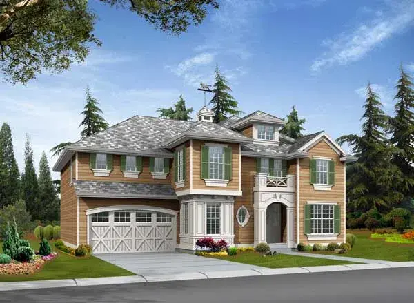 Hampton house plans 88-581 - front exterior, 3,295 sq ft, 4 bed, 3 bath house plans | Monster House Plans
