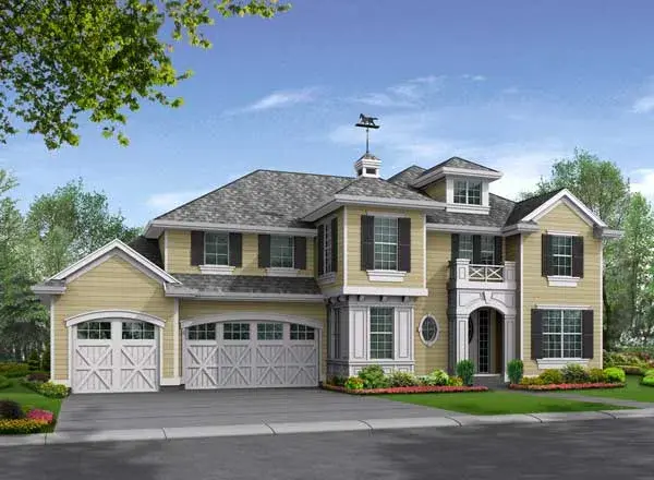 Hampton house plans 88-582 - front exterior, 3,295 sq ft, 4 bed, 3 bath house plans | Monster House Plans