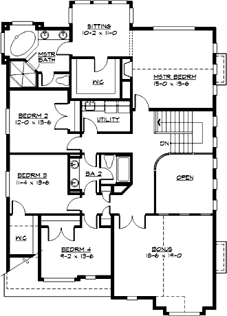 Upper/Second Floor Plan: 88-584