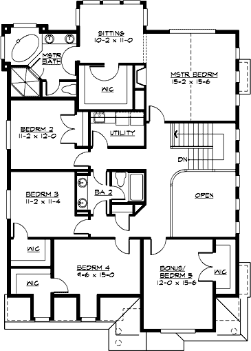 Upper/Second Floor Plan:88-585