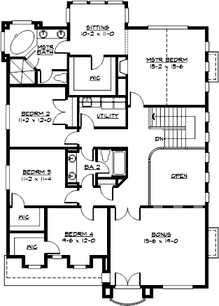 Upper/Second Floor Plan: 88-588
