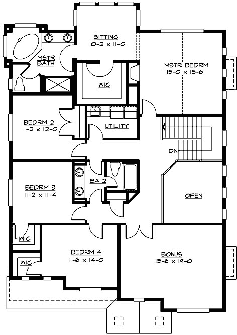 Upper/Second Floor Plan: 88-589