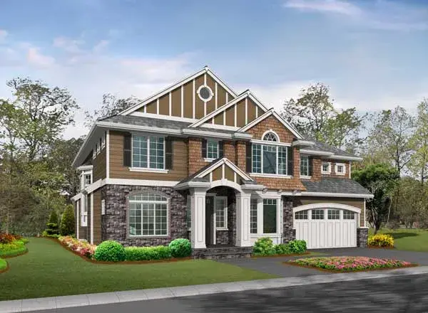 Hampton house plans 88-591 - front exterior, 3,305 sq ft, 4 bed, 2 bath house plans | Monster House Plans