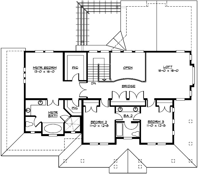 Upper/Second Floor Plan: 88-593