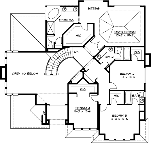 Upper/Second Floor Plan: 88-597