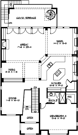 Upper/Second Floor Plan: 88-601
