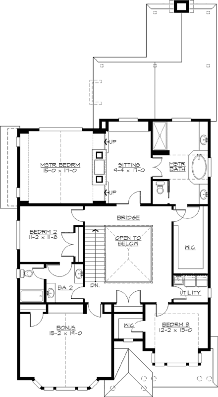 Upper/Second Floor Plan: 88-605