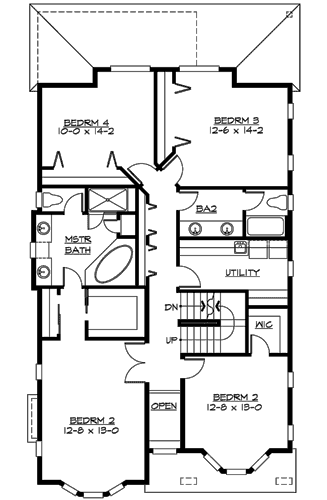 Upper/Second Floor Plan: 88-610