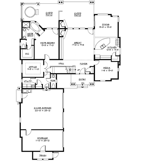 Main Floor Plan: 88-611