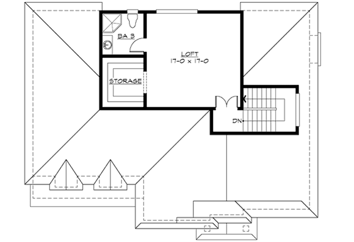 Upper/Second Floor Plan 88-613