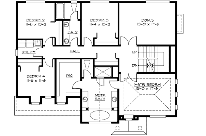 Upper/Second Floor Plan: 88-613