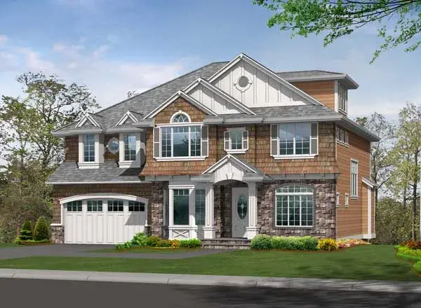 Hampton house plans 88-614 - front exterior, 3,635 sq ft, 5 bed, 3 bath house plans | Monster House Plans