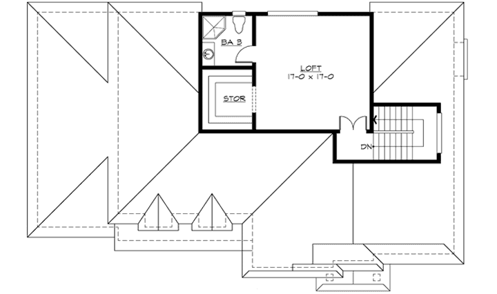 Upper/Second Floor Plan 88-615