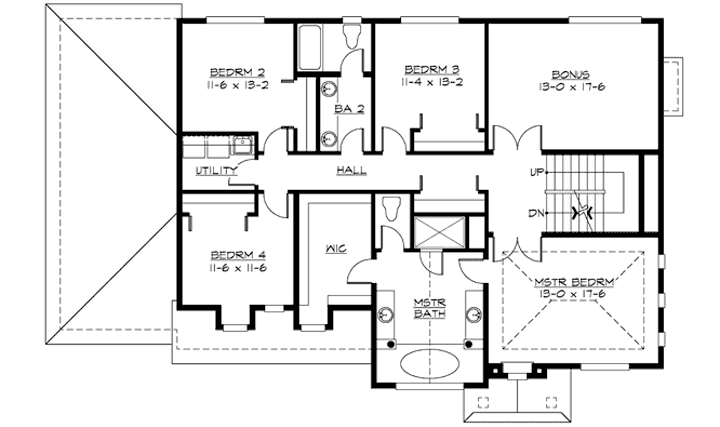 Upper/Second Floor Plan: 88-615