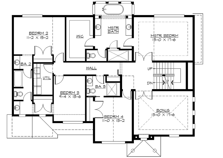 Upper/Second Floor Plan: 88-616
