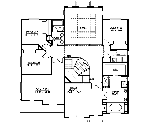 Upper/Second Floor Plan: 88-620