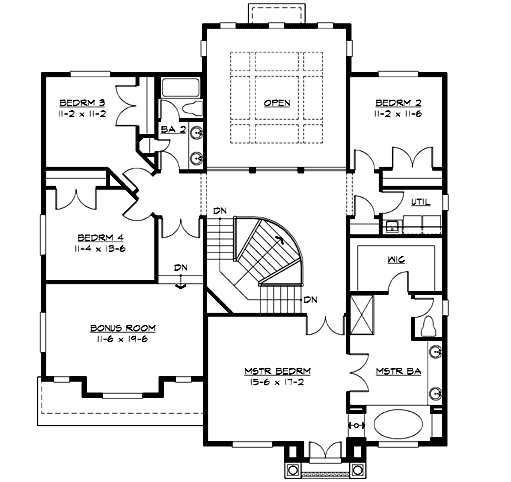 Upper/Second Floor Plan: 88-623