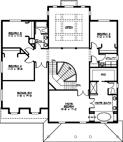 Upper/Second Floor Plan: 88-626