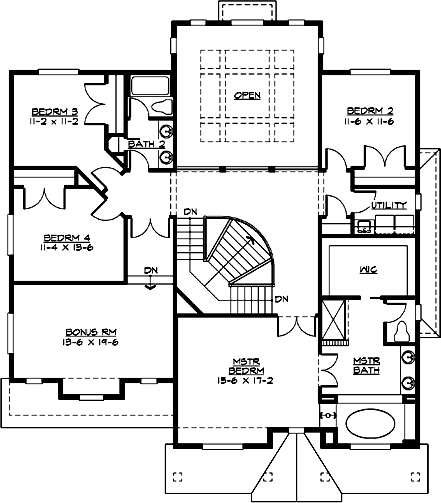 Upper/Second Floor Plan: 88-627