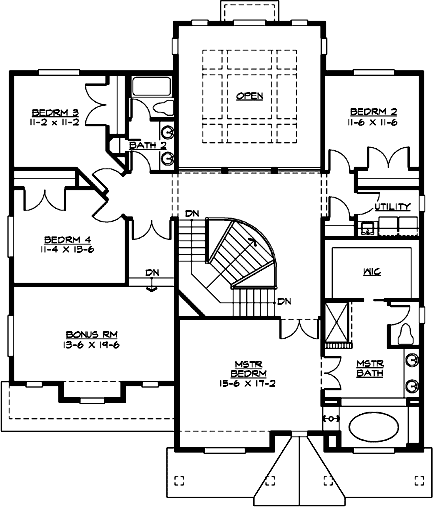 Upper/Second Floor Plan: 88-628