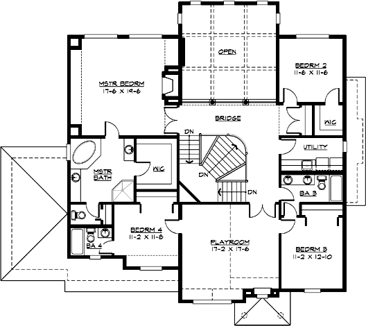 Upper/Second Floor Plan: 88-629