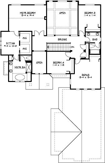 Upper/Second Floor Plan:88-634