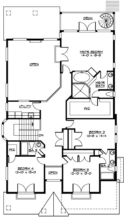Upper/Second Floor Plan: 88-637